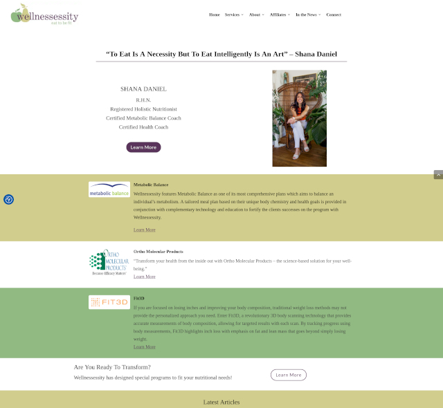 Wellnessessity website